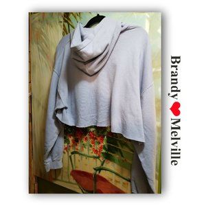 New Blue oversized cropped hoodie